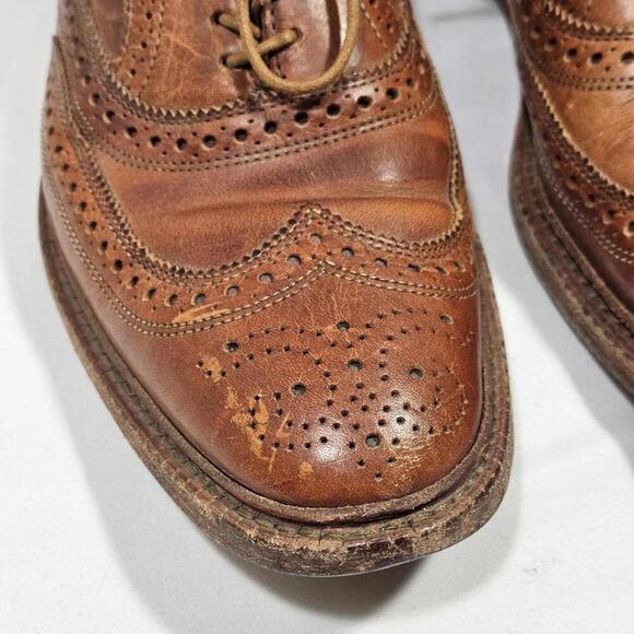 Allen Edmonds McTavish Dress Shoes Brown Wingtip Leather Oxford Mens Size 10.5 D main image 10